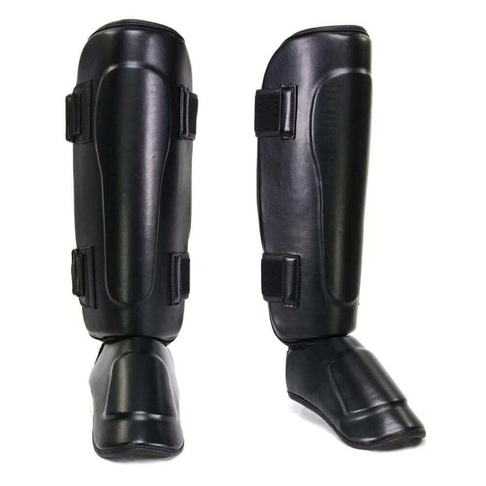 Black Muay Thai Kickboxing Shin Guards