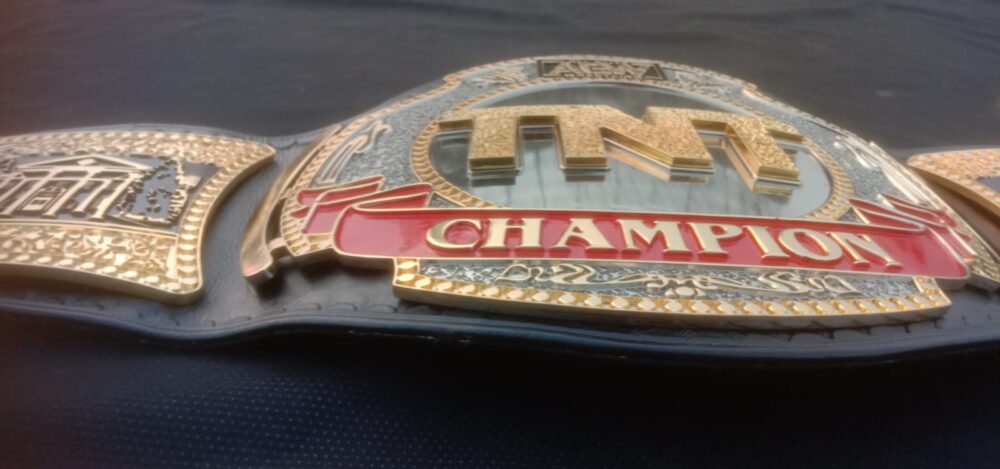 TNT Black Championship Wrestling AEW Title Belt Replica Adult 2mm Brass/4mm Zinc/cnc Gold - Image 2