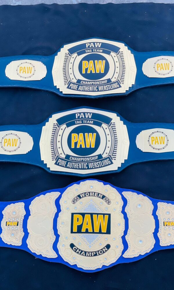 PAW Wrestling Championship Belts