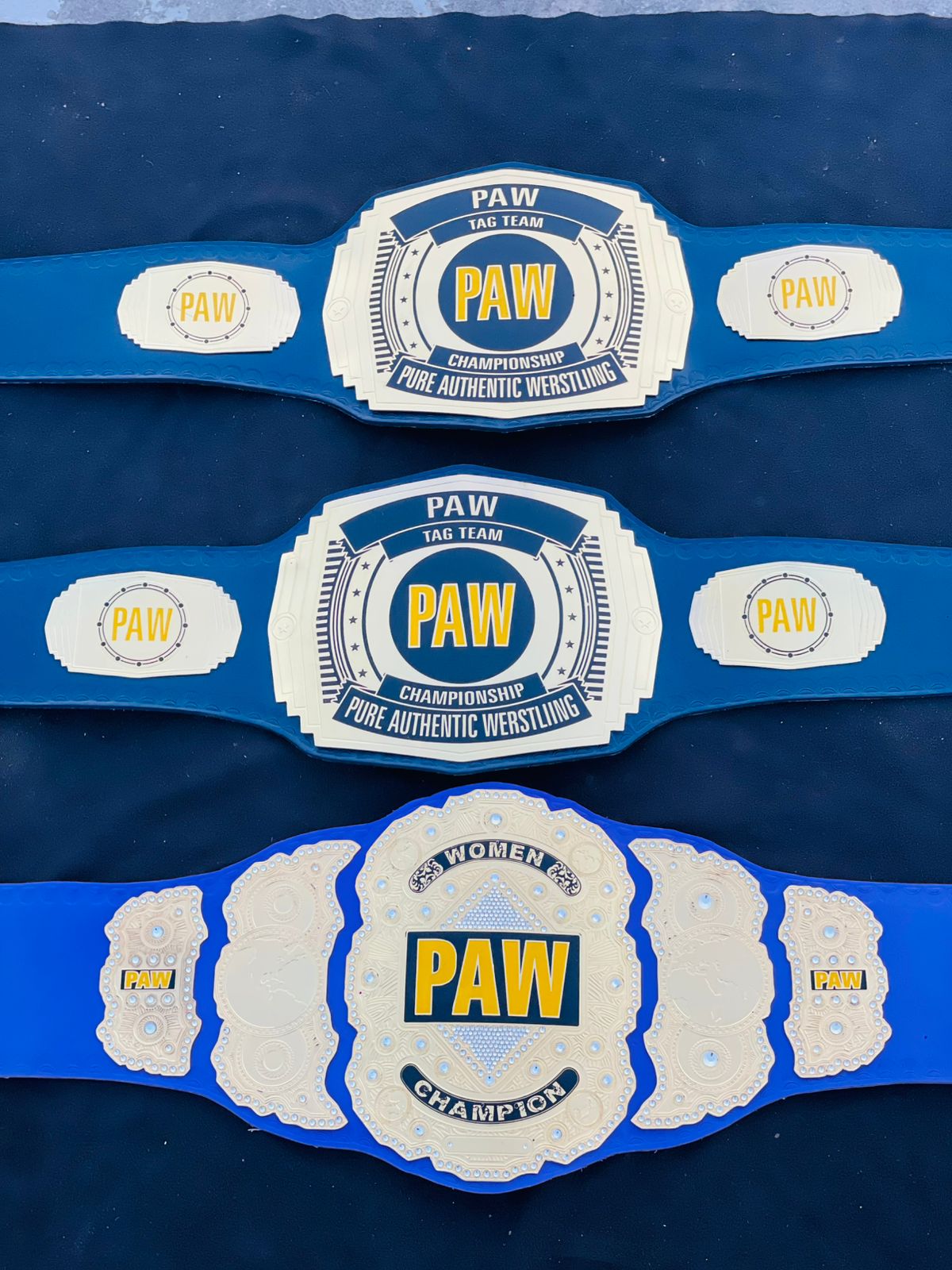PAW Wrestling Championship Belts
